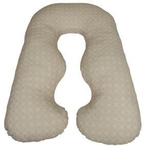 img 1 attached to 🛏️ Taupe Rings Replacement Cover for Leachco Back N Belly Chic Body Pillow