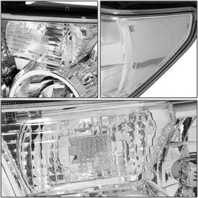 img 1 attached to 🔦 DNA Motoring Chrome Housing Clear Corner Headlights Replacement For 07-13 Tundra Sequoia - HL-OH-TT07-CH-CL1