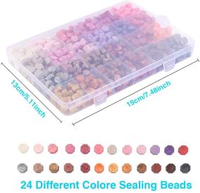 img 2 attached to 🎨 24 Color Octagon Sealing Wax Beads - 600 Pieces Packed in Plastic Box for Wax Sealing Stamp