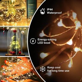 img 3 attached to 🔋 6 Pack 6.6ft Battery Operated Fairy Lights with 20 LED Copper Wire, DIY Flexible, Waterproof Decorative String Lights for Bedroom, Christmas, Parties, Wedding, Birthday - Warm White