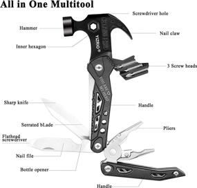 img 2 attached to Ultimate Multitool Kit: Perfect Father's Day, Birthday, or Christmas Gift for Dad - From Daughter, 🛠️ Son - Ideal for Men, Husbands, and Him - Cool Gadget with Hammer, Pliers - Stocking Stuffer Idea