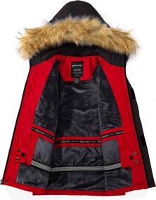 img 2 attached to 🧥 Wantdo Boy's Waterproof Ski Jacket - Warm Winter Snow Coat with Thick Parka, Breathable Rain Jackets and Removable Faux Fur Hood