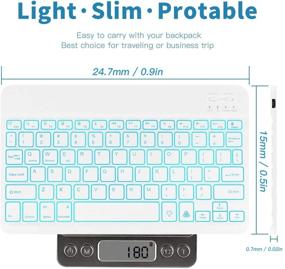 img 3 attached to JUQITECH Backlit Wireless Bluetooth Rechargeable Keyboard Universal