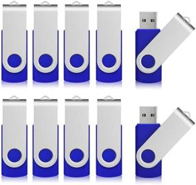 img 4 attached to 💙 Aiibe 4GB Flash Drive Bulk USB 2.0 Thumb Drives 50 Pack Memory Stick USB Drive 4GB - Blue