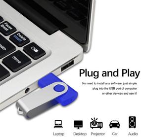 img 2 attached to 💙 Aiibe 4GB Flash Drive Bulk USB 2.0 Thumb Drives 50 Pack Memory Stick USB Drive 4GB - Blue