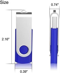 img 1 attached to 💙 Aiibe 4GB Flash Drive Bulk USB 2.0 Thumb Drives 50 Pack Memory Stick USB Drive 4GB - Blue