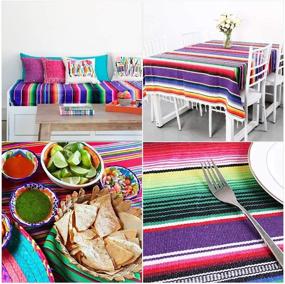 img 3 attached to 🎉 Eccbox Mexican Tablecloth Decorations for Food Service Equipment & Supplies