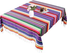 img 1 attached to 🎉 Eccbox Mexican Tablecloth Decorations for Food Service Equipment & Supplies