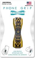 стильная ручка для телефона lovehandle boho gold - эластичный ремешок и золотая основа - совместима с большинством смартфонов и мини-планшетов. логотип