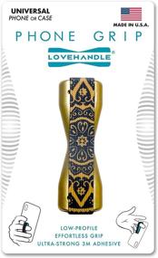 img 4 attached to Стильная ручка для телефона LoveHandle Boho Gold - эластичный ремешок и золотая основа - совместима с большинством смартфонов и мини-планшетов.