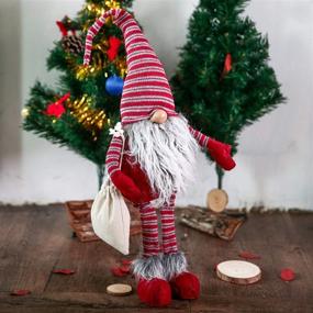 img 1 attached to 🎅 ITOMTE Handmade Swedish Gnome - 24 Inch Knitted Red Scandinavian Tomte for Christmas Decorations and Holiday Presents