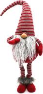 🎅 itomte handmade swedish gnome - 24 inch knitted red scandinavian tomte for christmas decorations and holiday presents logo
