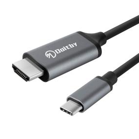 img 4 attached to 🔌 6FT/1.8M Grey USB C to HDMI Cable Adapter - Compatible with Samsung Galaxy S20/S10/S10+/9/8, MacBook, iMac, MacBook Air, iPad Pro 2020, Dell XPS, Surface Book, etc.