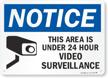 notice under surveillance smartsign plastic logo
