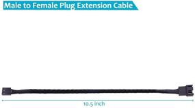 img 3 attached to Fancasee (4-пакет) Набор удлинительных кабелей для питания вентилятора 4-контактного PWM - внутренний адаптер шнура длиной 10,5 дюйма для охлаждающих вентиляторов корпуса ATX