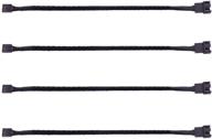 fancasee (4-пакет) набор удлинительных кабелей для питания вентилятора 4-контактного pwm - внутренний адаптер шнура длиной 10,5 дюйма для охлаждающих вентиляторов корпуса atx логотип