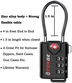 img 1 attached to Resettable 🔒 Combination Approved Luggage Cable