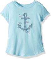 nautica girls little sleeve graphic girls' clothing: stylish tops, tees & blouses for fashionable young girls logo