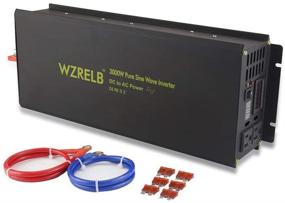 img 2 attached to Преобразователь энергии WZRELB 3000 Вт: Чистый синусоидальный 12V в 120V постоянного тока в переменный ток для эффективного преобразования энергии.