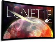 🎥 elite screens lunette series, 84-inch diagonal 16:9, sound transparent perforated weave curved home theater fixed frame projector screen - curve84h-a1080p3 logo