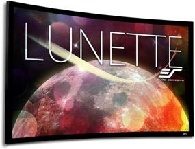 img 4 attached to 🎥 Экран для домашнего кинотеатра Elite Screens серии Lunette, диагональ 84 дюйма 16:9, звукопрозрачная перфорированная ткань для изгибной рамы экрана - CURVE84H-A1080P3