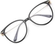 👓 gy1696 gaoye blue light blocking glasses - fashion round cateye frame uv ray filter computer gaming glasses for women/men logo