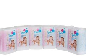 img 4 attached to 👶 Ipek Baby Large Cotton Pads Dry Square White: Classic 360-count for Gentle and Effective Care