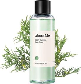 img 4 attached to 🌿 ME SOOP Calming Aqua Toner 195ml - Vegan Hydrating Toner with Cypress Water, Centella Asiatica, and Tea Tree Leaf Extract. Skin Smoothing & Texture Refining Clarifying Toner