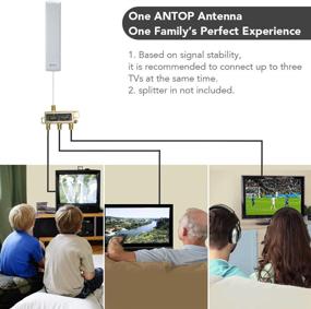 img 3 attached to ANTOP AT-402B Smartpass Amplified Outdoor/Indoor TV Antenna - High Gain, Built-in LTE Filter - 60/70 Miles Long Range Reception - Multi-Directional - 40ft Coaxial Cable