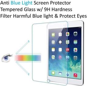 img 2 attached to 👀 ZenHoo Anti Blue Light Tempered Glass Screen Protector for iPad 9.7 (6th Gen,2018), iPad 9.7 (5th Gen, 2017), iPad Pro 9.7, iPad Air 2, Air 1 - Eye Protection Guaranteed