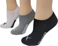 🧦 puma women's cushioned invisible no show socks 3-pack - shoe size 5-9.5 logo