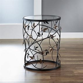 img 1 attached to 🌿 FirsTime &amp; Co. Traditional Gold &amp; Brass Large Bird and Branches Side Table (BTGLVS-L)