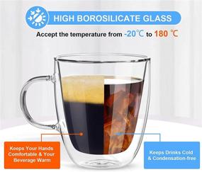 img 2 attached to ☕ Aiboria Insulated Glass Coffee Mugs Set