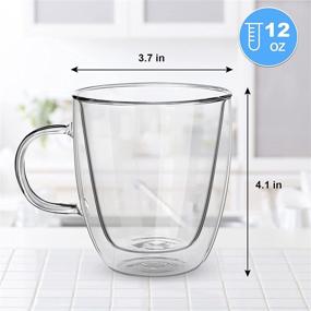 img 3 attached to ☕ Aiboria Insulated Glass Coffee Mugs Set