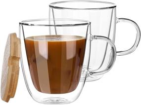 img 4 attached to ☕ Aiboria Insulated Glass Coffee Mugs Set