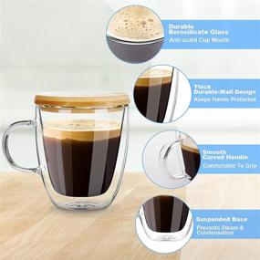 img 1 attached to ☕ Aiboria Insulated Glass Coffee Mugs Set