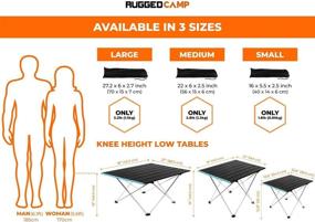 img 2 attached to 🏕️ Medium Rugged Camp Folding Camping Table - Portable, Strong, Ultralight Coffee or Side Table for Outdoors, Camping, Backpacking, Beach, Picnics - Easy to Clean Aluminum Top