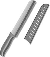 🍞 ultimate 8-inch bread knife: advanced ceramic serrated slicing knife for effortless bread cutting, ideal for homemade bread and cakes - ergonomic handle included logo