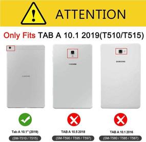 img 3 attached to Чехол Samsung Tab A 10.1 2019 - встроенный защитный экран, ударопрочный чехол Herize с подставкой/ручкой для переноски/плечевым ремнем - Galaxy Tab A 10.1