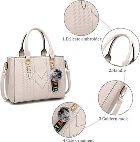 img 3 attached to 👜 YNIQUE Satchel Purses Handbags: Women's Handbags, Wallets, and Shoulder Satchels