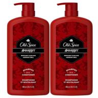 🧴 old spice swagger 2-in-1 shampoo and conditioner for men twin pack - 29.2oz each, fresh, 58.4 fluid ounces logo