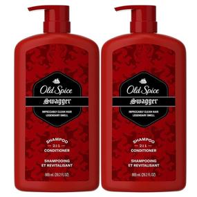 img 4 attached to 🧴 Old Spice Swagger 2-in-1 Shampoo and Conditioner for Men Twin Pack - 29.2oz Each, Fresh, 58.4 Fluid Ounces