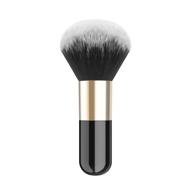 💄 luxspire flat kabuki brush, large mineral powder makeup brush, soft face foundation brush for blending makeup - black & gold logo