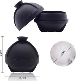 img 2 attached to 🍸 Helpcook Ice Ball Molds: 2-Pack Silicone Ice Sphere Molds for Whiskey, Cocktails & Bourbon - Easy-Release, 2.5 Inch Round Ice Cubes with Built-in Funnel!