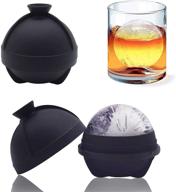 🍸 helpcook ice ball molds: 2-pack silicone ice sphere molds for whiskey, cocktails & bourbon - easy-release, 2.5 inch round ice cubes with built-in funnel! logo