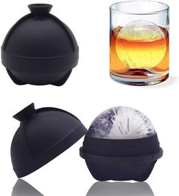 img 4 attached to 🍸 Helpcook Ice Ball Molds: 2-Pack Silicone Ice Sphere Molds for Whiskey, Cocktails & Bourbon - Easy-Release, 2.5 Inch Round Ice Cubes with Built-in Funnel!