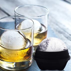 img 3 attached to 🍸 Helpcook Ice Ball Molds: 2-Pack Silicone Ice Sphere Molds for Whiskey, Cocktails & Bourbon - Easy-Release, 2.5 Inch Round Ice Cubes with Built-in Funnel!