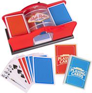 🃏 deluxe card shuffler for blackjack, uno, poker - efficient manual card mixer with 2 free decks of cards логотип