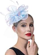 fascinator hat for women and girls - cocktail tea party headband, flapper headpiece for kentucky derby and wedding logo