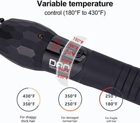 img 2 attached to Цифровой горячий расчесочный гребень Dan Technology - 430°F, гребень с подогревом для бороды и выпрямитель волос, профессиональный электрический пресс для натуральных черных волос.